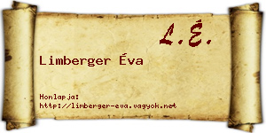 Limberger Éva névjegykártya